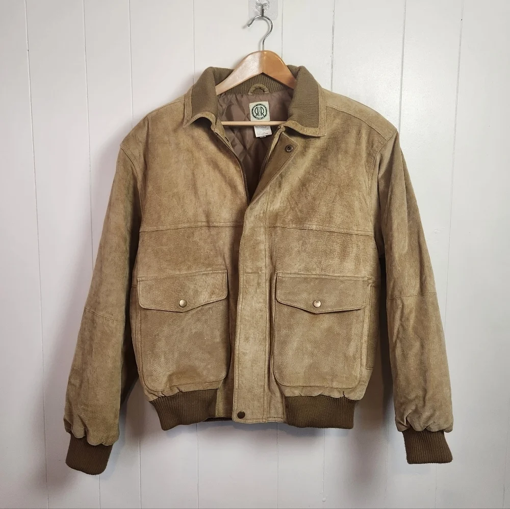 Vintage Mens Suede Leather Jacket 90s 1990s Brown Western Cosplay Grunge Small - Picture 2 of 13